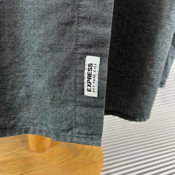 Gray Men’s Soft Button Down by Express. - Picture 4 of 4